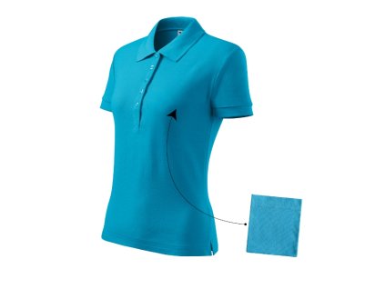 Cotton polokošile dámská tyrkysová 