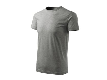 Heavy New tričko unisex tmavě šedý melír 