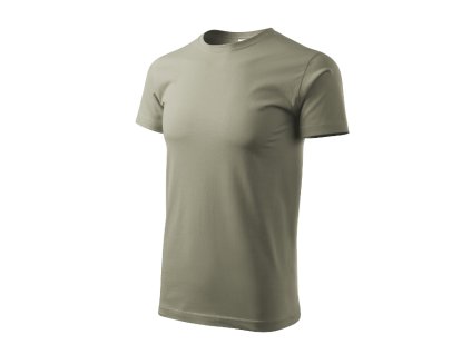 Heavy New tričko unisex světlá khaki 